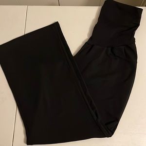 SOLD -Motherhood Maternity Black Knit Dress Pants - Full Elastic Waist - Size 1X